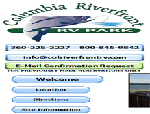 Tablet Screenshot of columbiariverfrontrvpark.com